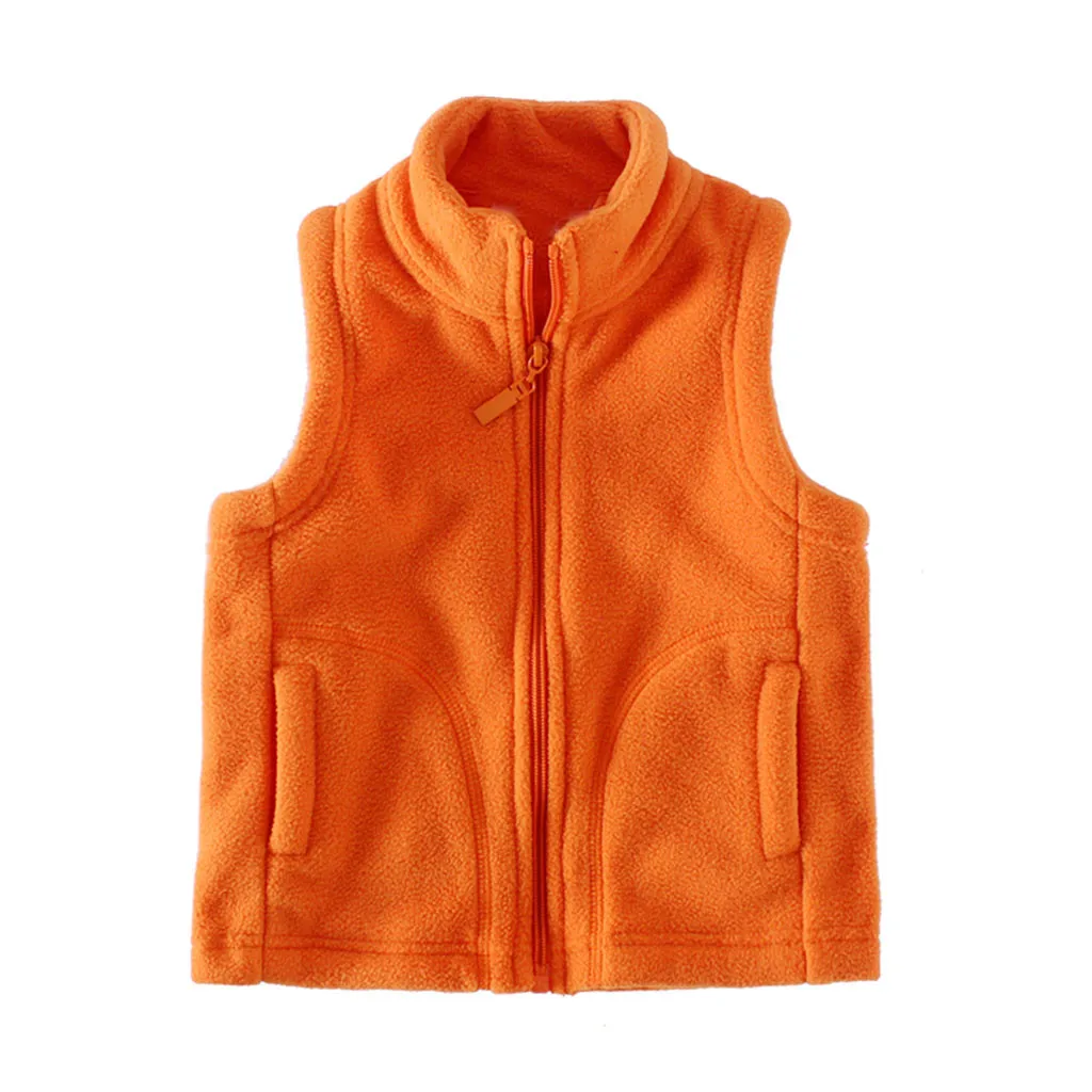 Пальто для малышей Девочки, дети, девочки, мальчики, Детские Зимние теплые пальто для маленьких девочек зимний пуховый жилет плотная верхняя одежда на молнии с капюшоном# C - Цвет: Оранжевый