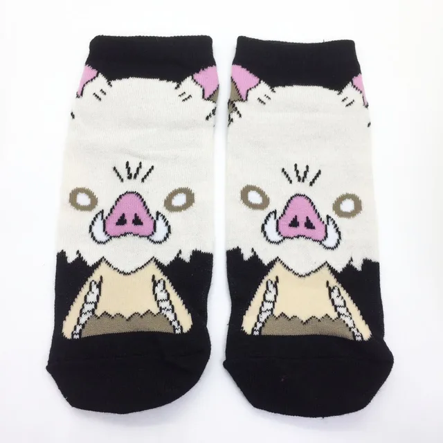 Cartoon Cat Cute Socks Women No Face Man Sock Totoro Funny Fashion Anime Spring Autumn Sweat Absorption Gray Classic Cotton Sock 308