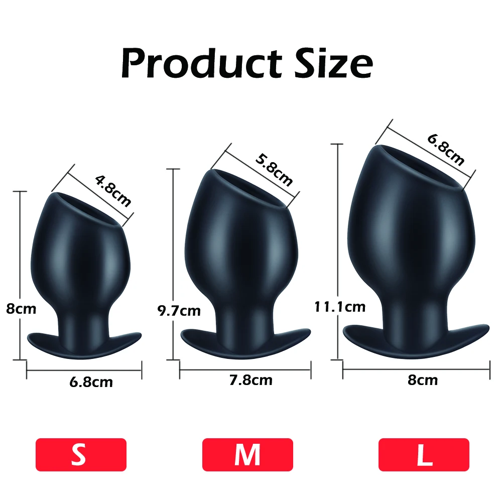Anal Dilator Hollow Butt Plug Silicone Vaginal Speculum Adult Sex Toys Prostate Massager Anus Expander Intimate Goods For Unisex (19)