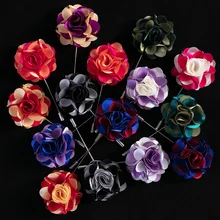 Мужской костюм брошь высшего класса ручной работы ткань вставляется мульти-длинная брошь креативный цветок аксессуары для корсажа