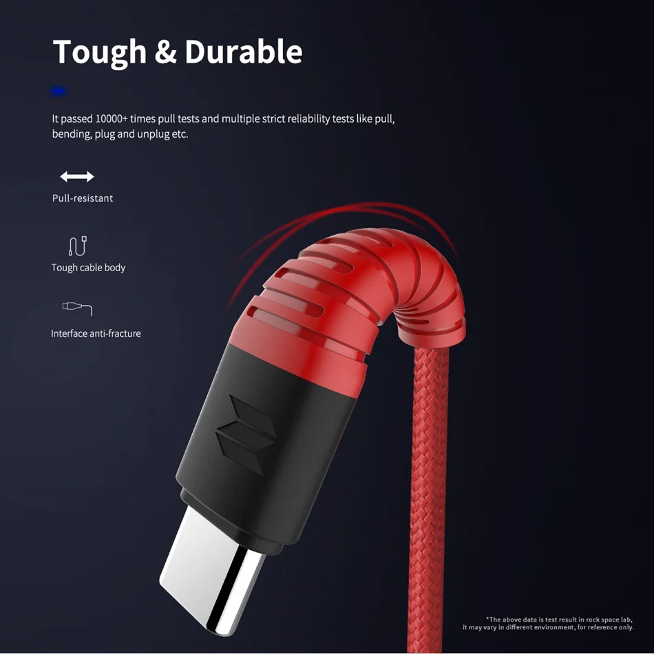 ROCK type-C-type-C USB кабель для samsung Galaxy S9 S8 Hi-tension 3A кабель для быстрой зарядки для Xiaomi USB C-USB-C кабель для синхронизации