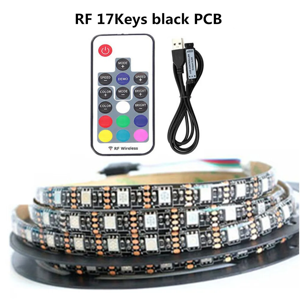 17 клавиш USB СВЕТОДИОДНЫЙ светильник s 5 в RGB светодиодный водонепроницаемый 5050SMD 60