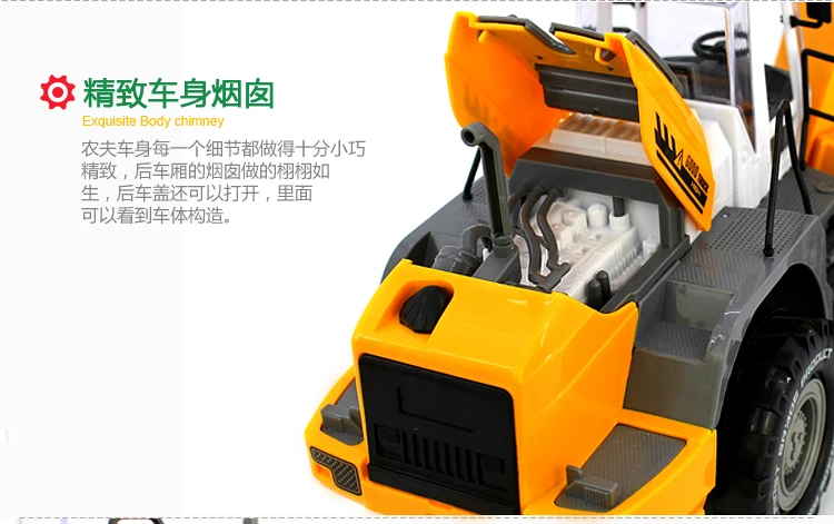 Xiong yuan большой размер детский экскаватор игрушка инерционная Инженерная модель автомобиля пляжный игрушечный автомобиль Прямая с фабрики