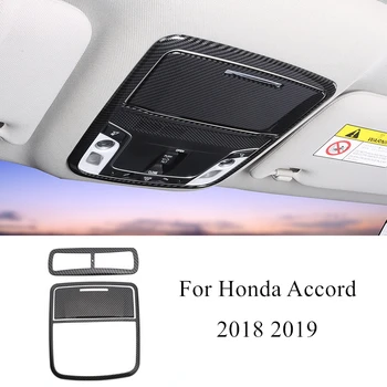 

ABS Car Roof Reading Light Trim Frame Carbon Fiber / Glossy Red Interior Decorarion Accessories For Honda Accord 10th 2018 2019