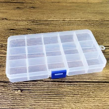 

10/15/24 Compartments Plastic Storage Box Jewelry Bead Storage Container Jewelry Organizer Pill Cases