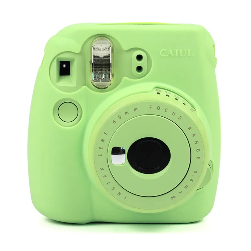 Чехол для Камеры моментальной печати для Fujifilm Instax Mini 9 Mini 8 8+ чехол для камеры классический серебристый желеобразный чехол для камеры - Цвет: Green