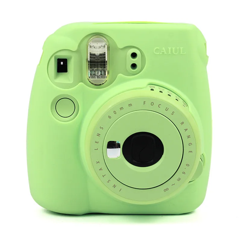 Green Чехол для Камеры моментальной печати для Fujifilm Instax Mini 9 Mini 8 8+ чехол для камеры классический серебристый желеобразный чехол для камеры - Цвет: Green