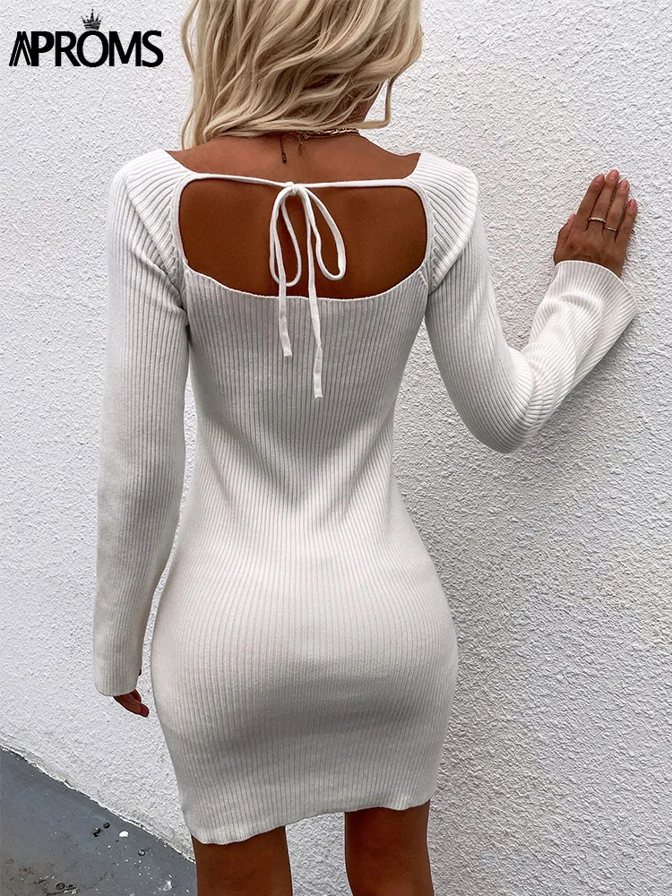 White square neck sweater Clearance