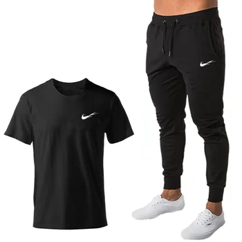 

Men's Training 2Pcs/Set Tracksuit Gym Fitness Compression Sports Suit Running Jogging Trousers Pant Exercise Workout Suits men
