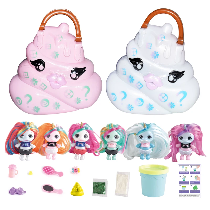 2 стиля случайных цветов Перепечатка Poopsie verrasing Eenhoorn Kak Shakes Slime Blind Doos Speelgoed voor kinderen сквиши squishy
