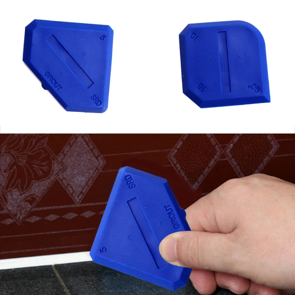 2pcs Plastic Silicone Remover Set Smooth Scraper Strong Caulk Finisher Sealant Toughness Glass Portable Grout Kit afbeelding