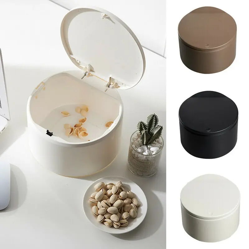 Mini Small Waste Bin Desktop Garbage Basket Home Table Plastic Office Supplies Trash Can Dustbin Sundries Barrel Box