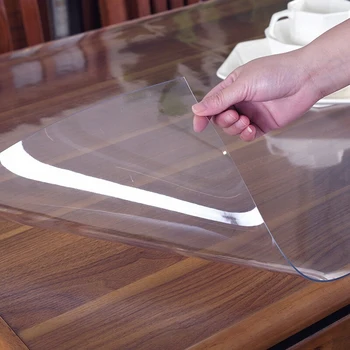

Transparent PVC tablecloth 0.7mm 120*80 Flexible glass Home and kitchen products