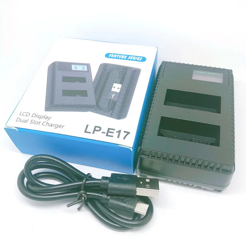 2X LP-E17 LPE17 Батарея+ светодиодный USB Зарядное устройство для цифровой однообъективной зеркальной камеры Canon EOS M3 M5 M6 SL2 200D 77D 750D 760D 800D 8000D Rebel T6i T6s T7i поцелуй X8i