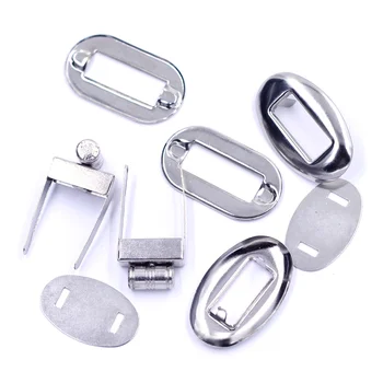 

20 Sets Oval DIY Coin Purse Bag Purse Twist Turn Lock Clasps Silver Tone 32x17mm 26x16mm 32x20mm 32x19mm
