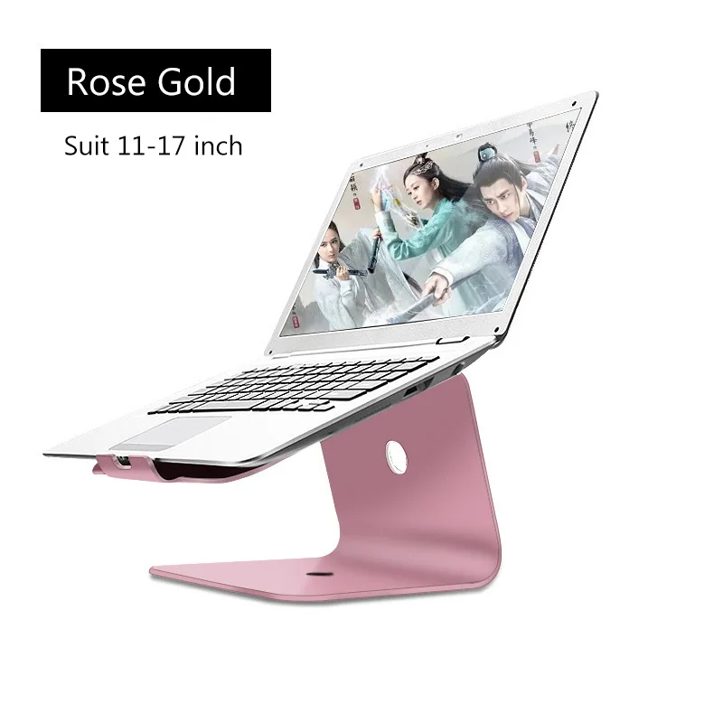 Rose G 11- 17 inch Алюминиевый сплав ноутбук Стенд портативный ноутбук стенд держатель для Macbook Air Pro 11-17 дюймов Нескользящая подставка для ноутбука компьютерный кронштейн - Цвет: Rose G 11- 17 inch