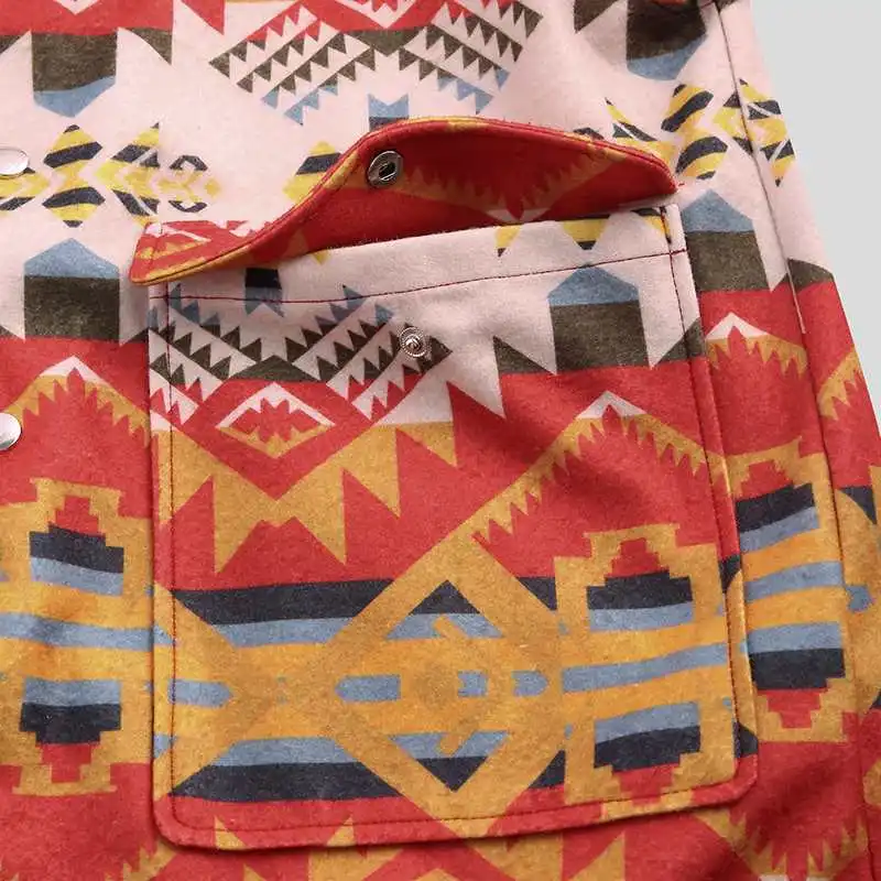 INCERUN, мужские куртки, повседневные, с принтом, модные, с длинным рукавом,, на пуговицах, пальто, с карманами, Мужская ветровка, уличная одежда, верхняя одежда, S-5XL
