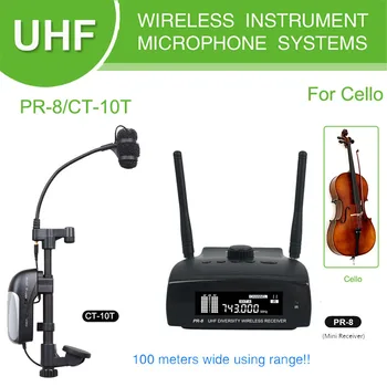 

PR-8/CT-10T Professional Stage Wireless Instrument Microphone With Reverb Function For Acoustic Bass
