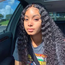 Mechones de pelo humano Remy con Perla Negra y ondas profundas, mechones de 30 pulgadas con cierre, 3 mechones