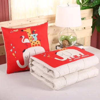 

Dual Purpose Sofa Cushion Quilt Office Nap Air Conditioner Quilt Multi-Function Folding Cushion TB Sale