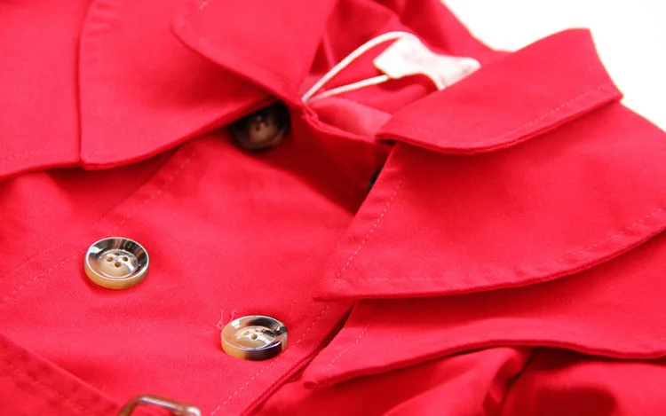 Детские куртки для девочек; Новинка; Модный плащ для маленьких девочек; сезон весна-осень; двубортное Детское пальто; цвет красный, розовый, кремовый; осенняя одежда