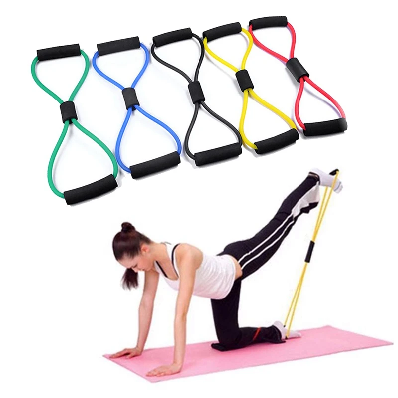 8 Shaped Fitness Elastic Rubber Loop Pull Rope Sports Band Tension Chest Harness Expander Yoga Pilates Belt | Спорт и развлечения