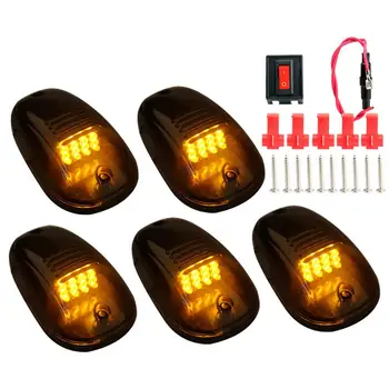 

5Pcs/Set 12LED Car Cab Roof Marker Lights Smoked Lamp For Pickup SUV Amber