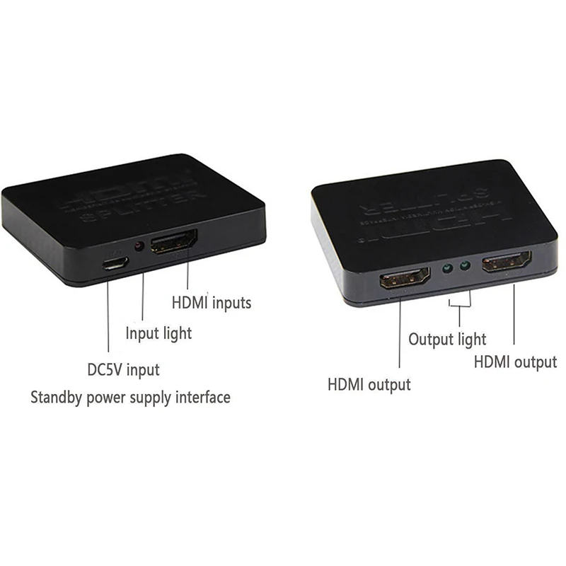 Larryjoe HDCP 4K HDMI split ter Full HD 1080p видео HDMI коммутатор 1X2 split 1 in 2 Out усилитель двойной дисплей для HDTV DVD