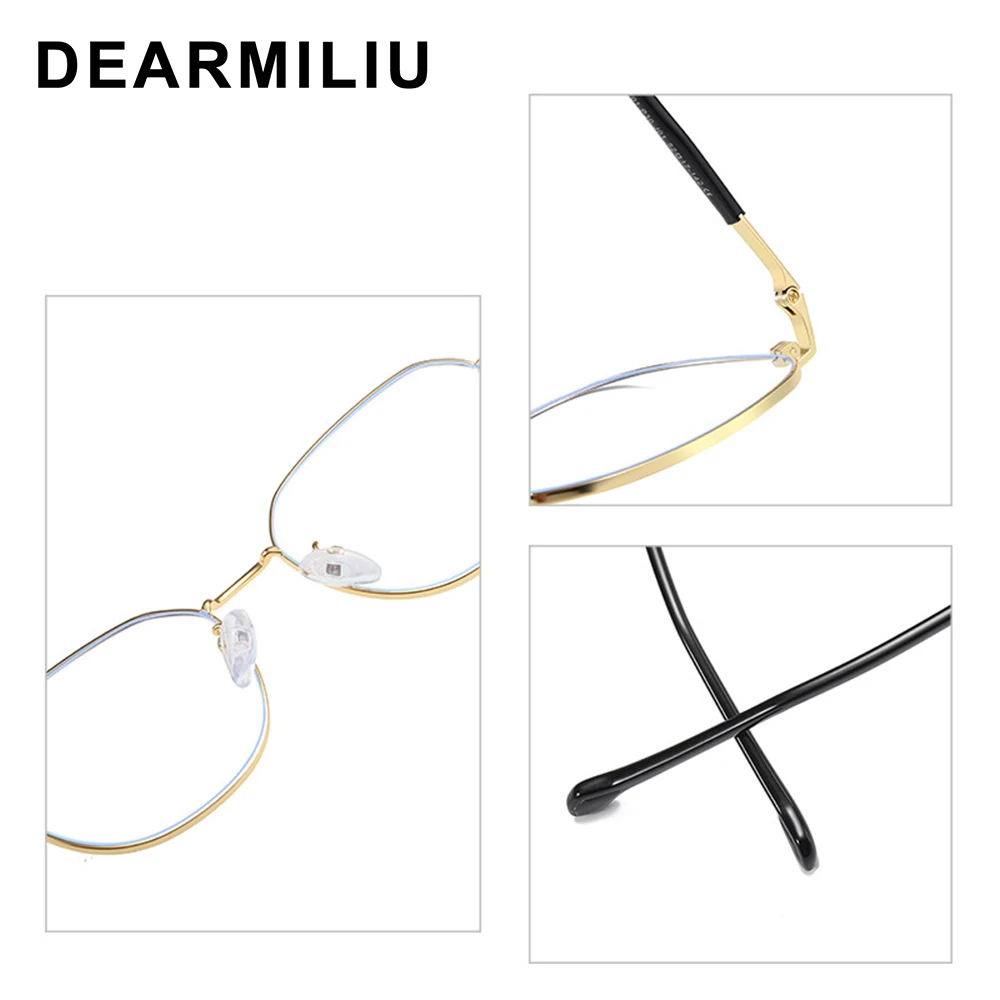 DEARMILIU, новинка, синий светильник, блокирующие очки, модные винтажные плоские зеркальные очки в металлической оправе, gafas очки для мужчин и женщин 2108