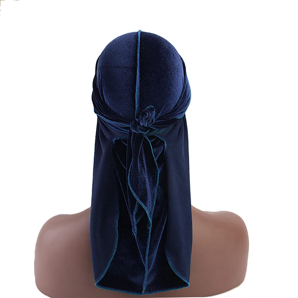 WENYUJH длинный хвост шелковый шарф Мусульманский Doo Rag пиратская шляпа Durag Кепка chemo Череп Шляпа Тюрбан повязка для волос банданы 12 цветов на выбор