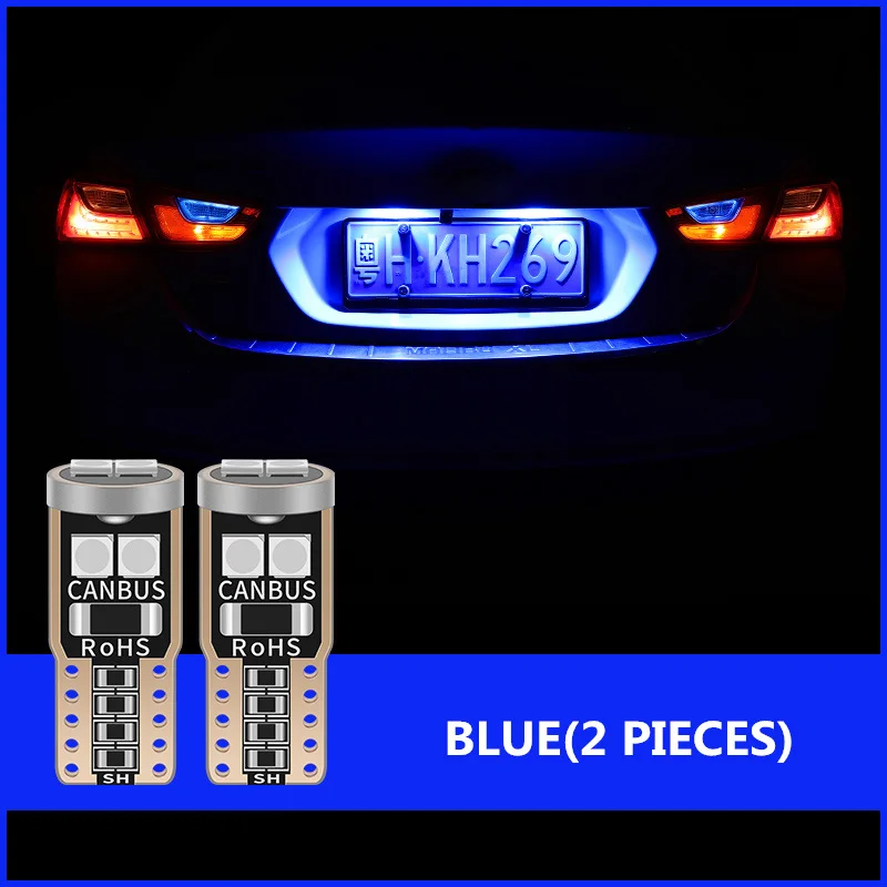 T10 W5W Светодиодная лампа Canbus 194 168 светильник для салона автомобиля для Toyota Corolla Avensis Yaris Rav4 Auris Hilux Prius Camry Celica - Испускаемый цвет: Blue