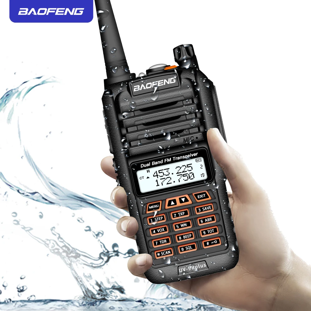 UV9r upgrade Baofeng UV9R Plus Waterproof Anti Dust Walkie Talkie IP67 8W Two Way Radio 5km 4