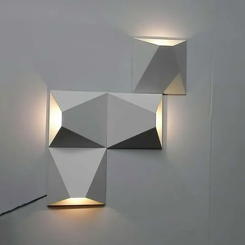 

LED Wall-Mounted Lamp Wall Light Square Creative Illumination Modern Decor For Bedside Living Room Corridor Hotel Bathroom E65B