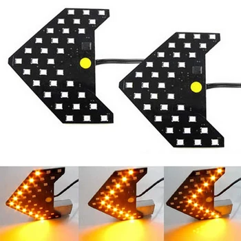 

2PCS/Set 33 SMD LED Arrow Panels Car Side Mirror Turn Signal Indicator Sequential Flash Light Lamp 5 colors
