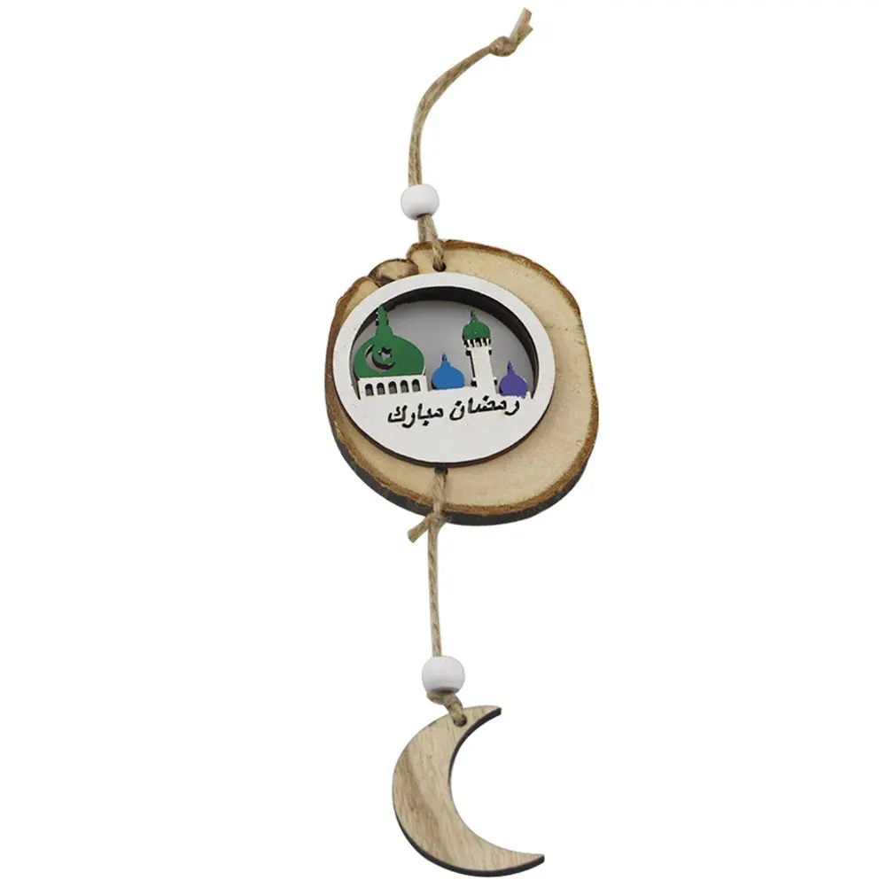 1 шт. Eid Mubarak настольные украшения полые деревянные DIY LED Рамадан фестиваль коры