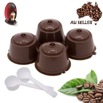 

Reusable Nescafe Dolce Gusto Coffee Capsule Filter Cup Refillable Caps Spoon Brush Filter Baskets Pod Soft Taste Sweet