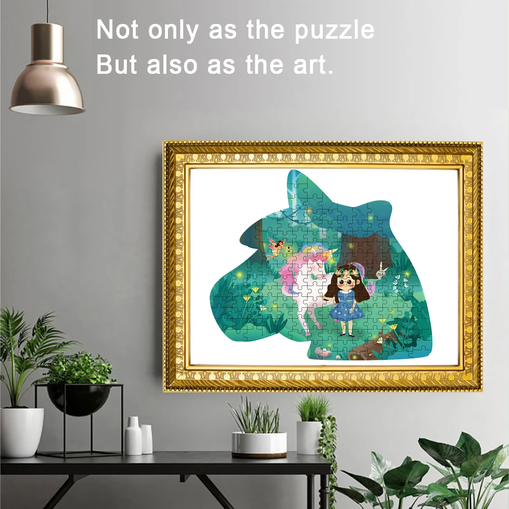 Unicorn Puzzle Cartoon Girls Princess Jigsaw Puzzle Diy Child Irregular Animal Educational Games Toys Xmas Gifts For Kids jigsaw puzzles educational puzzles mini jigsaw puzzle