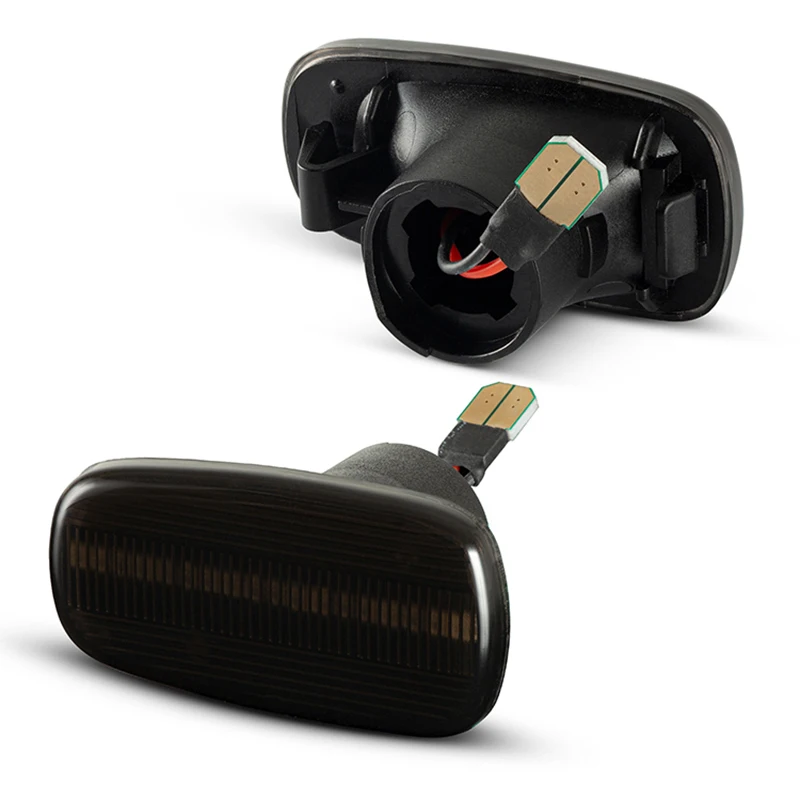 2PcsDynamic Amber LED Side Marker Light Tuan Signal Lamp For Toyota Prius Kluger Wish RAV4 Altezza Crown Land Cruiser Isis Lexus