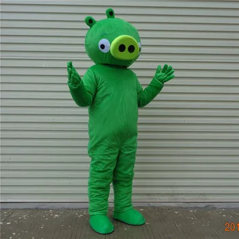 

Halloween Green Pig Mascot Costume Suits Cosplay Party Game Dress Adult Outfits Factory Wholesale + Free Postage