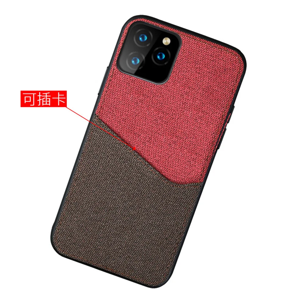 Тканевый чехол с отделениями для карт для iPhone 11 Pro Max, мягкая ТПУ Рамка, ударопрочный кошелек, чехол для huawei mate 30 Pro