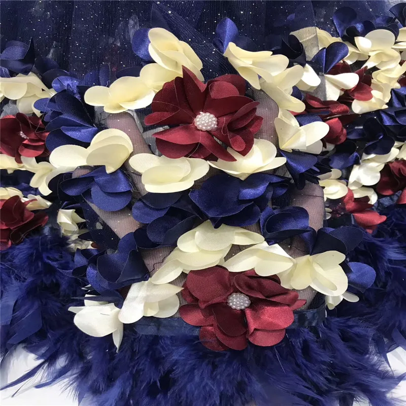 Стиль французская чистая кружевная ткань 3D кружевная ткань цветок и камни африканская кружевная ткань нигерийские Свадебные платья ls1-169