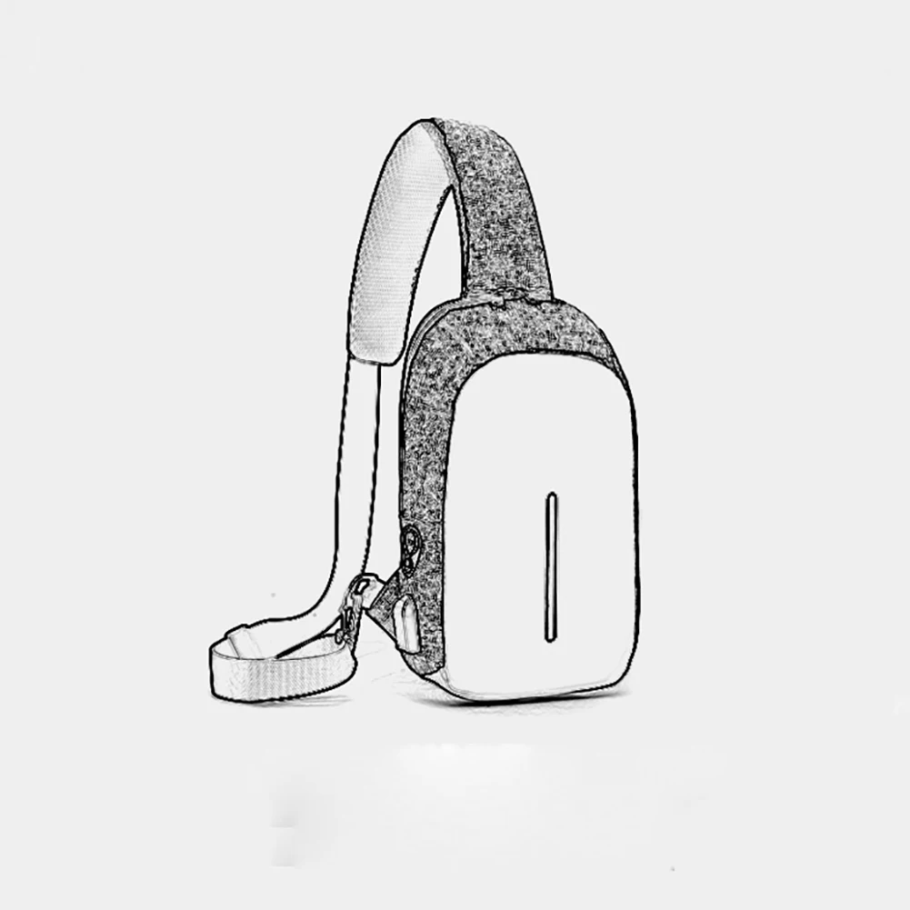 Мужская прочная Противоугонная usb зарядка дизайн Кроссбоди мессенджер нагрудная