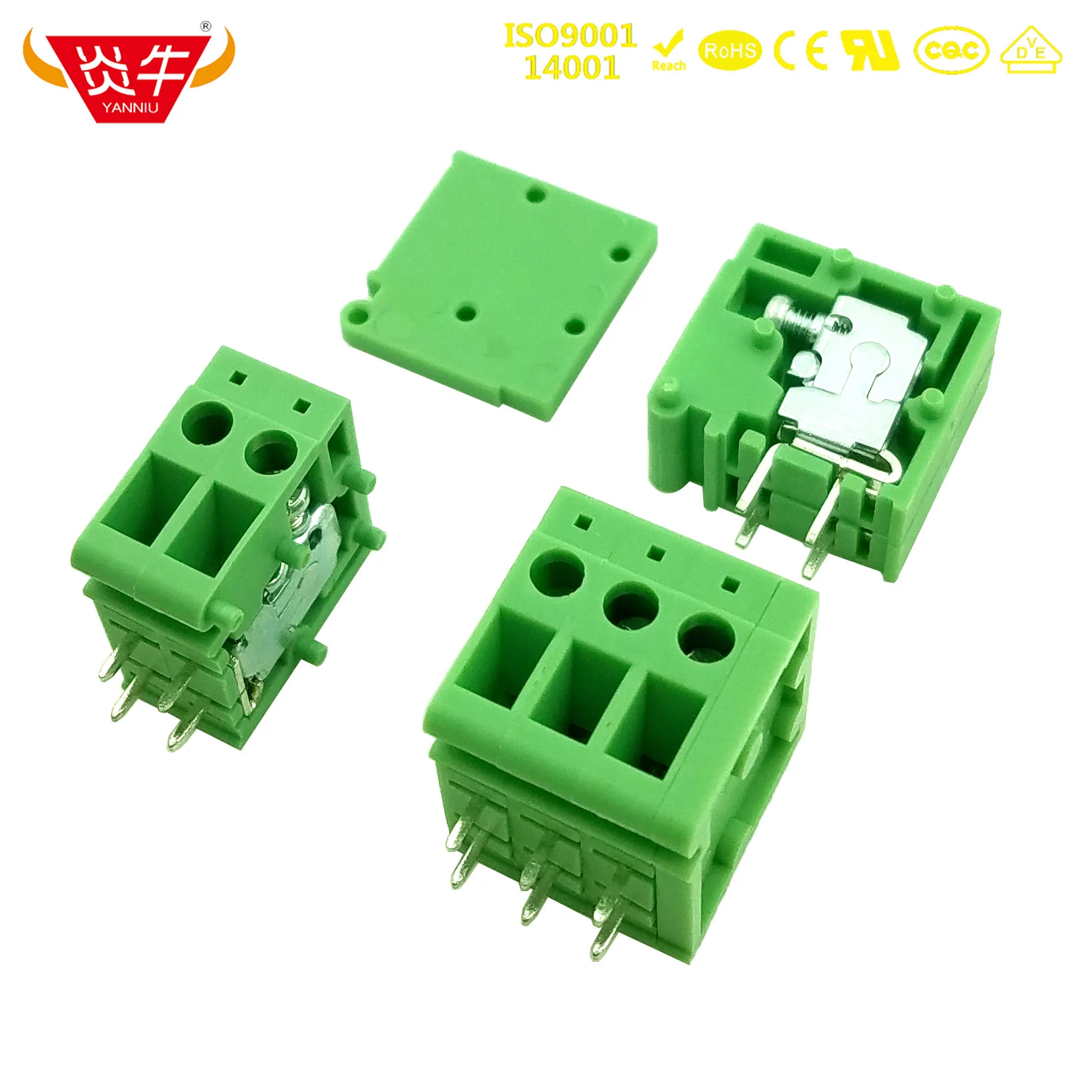 10Pcs KF105R 5.0 2-16P PCB UNIVERSAL SCREW TERMINAL BLOCKS DG105R 5.0mm 2PIN FRONT 2,5-H/SA 5-EX - 1701159 PHOENIX DEGSON KEFA