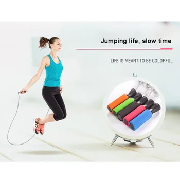 

Jump Ropes Sports Fitness Wear-resistant Steel Wire Skipping Rope Sponge Sleeve Handle Jump Rope