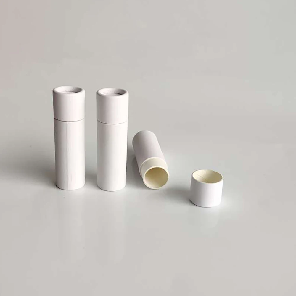 0.3oz Wholesale Lip Balm Paper Tubes Biodegradable Cardboard Push Up Cosmetic Packaging Tube Eco-friendly Notion Gloss Container