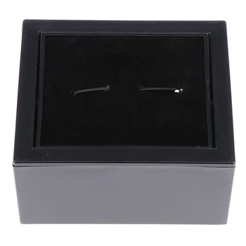 

Black Plastic Swivel Cuff Links Box Cufflinks Holder Storage Case Jewelry