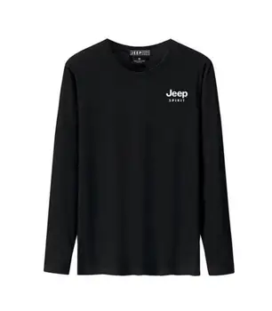 

2020 Authentic Jeep New Men's Cotton Top Quality Breathable Long Sleeves Fashion Casual Men Women Couple Warm T-Shirt