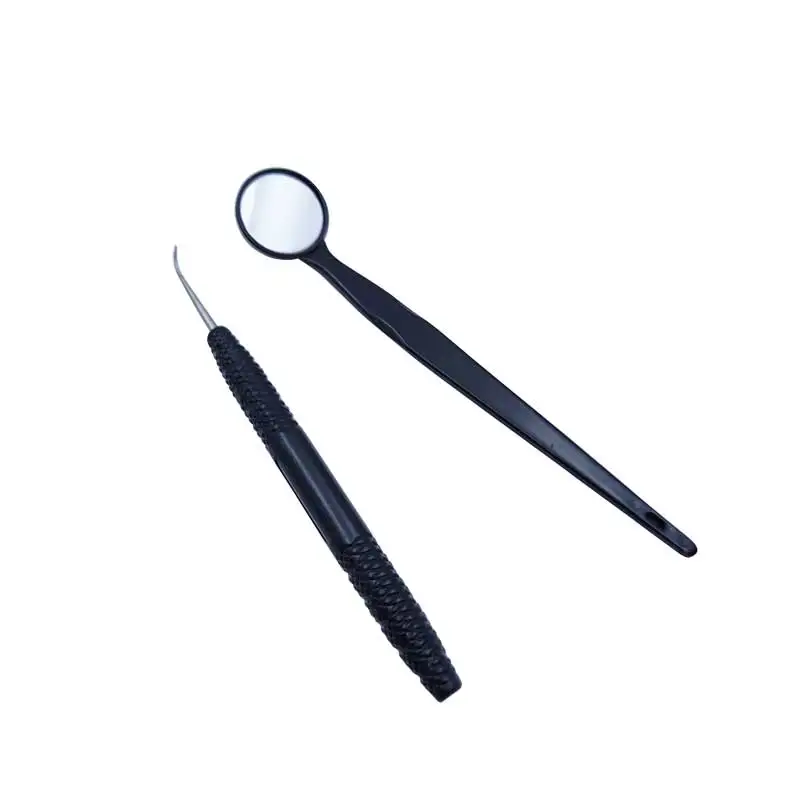 5 комплектов незапотевающий стоматологическое зеркало с инженерной Пластик ручка и зубной налет Remover зубочистка комплект европейский дизайн