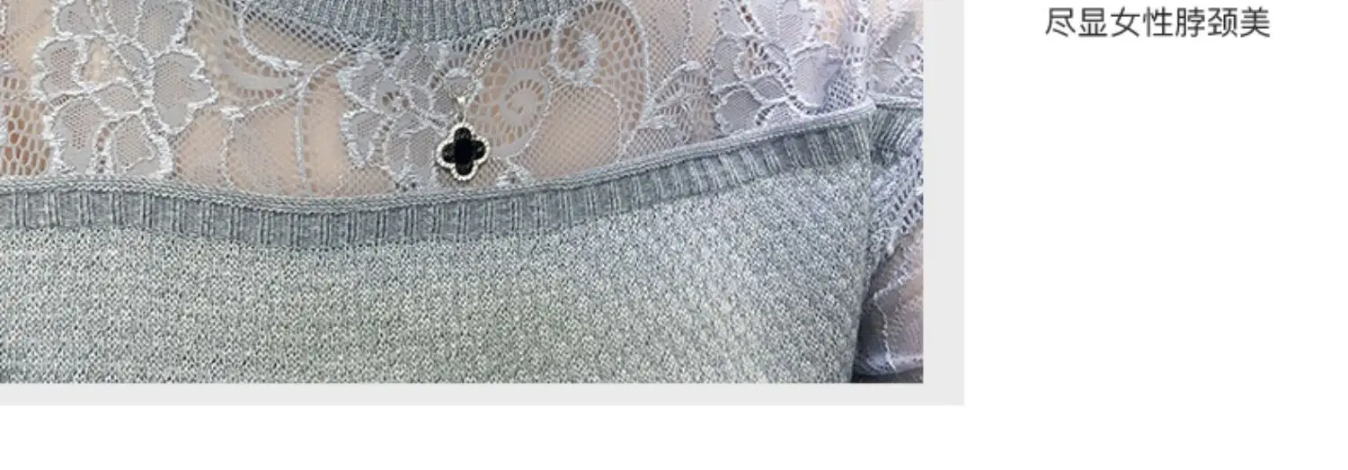 Джемпер Пуловер пончо с воротником и кружевом без подкладки верхняя одежда с принтом на рукаве свободный Джокер Весна свитер платье