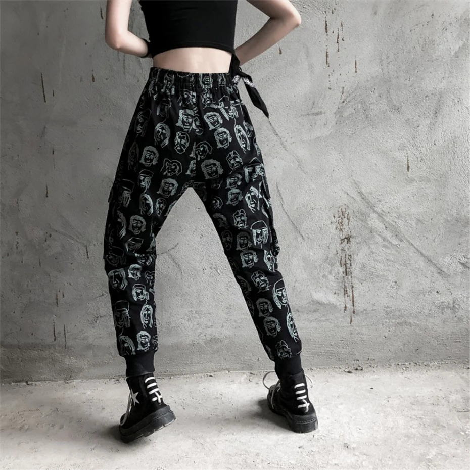 Хип-хоп брюки мужские креативные джоггеры с принтом Мужская модная уличная одежда 2019 осенние уличные брюки для танцев американский размер